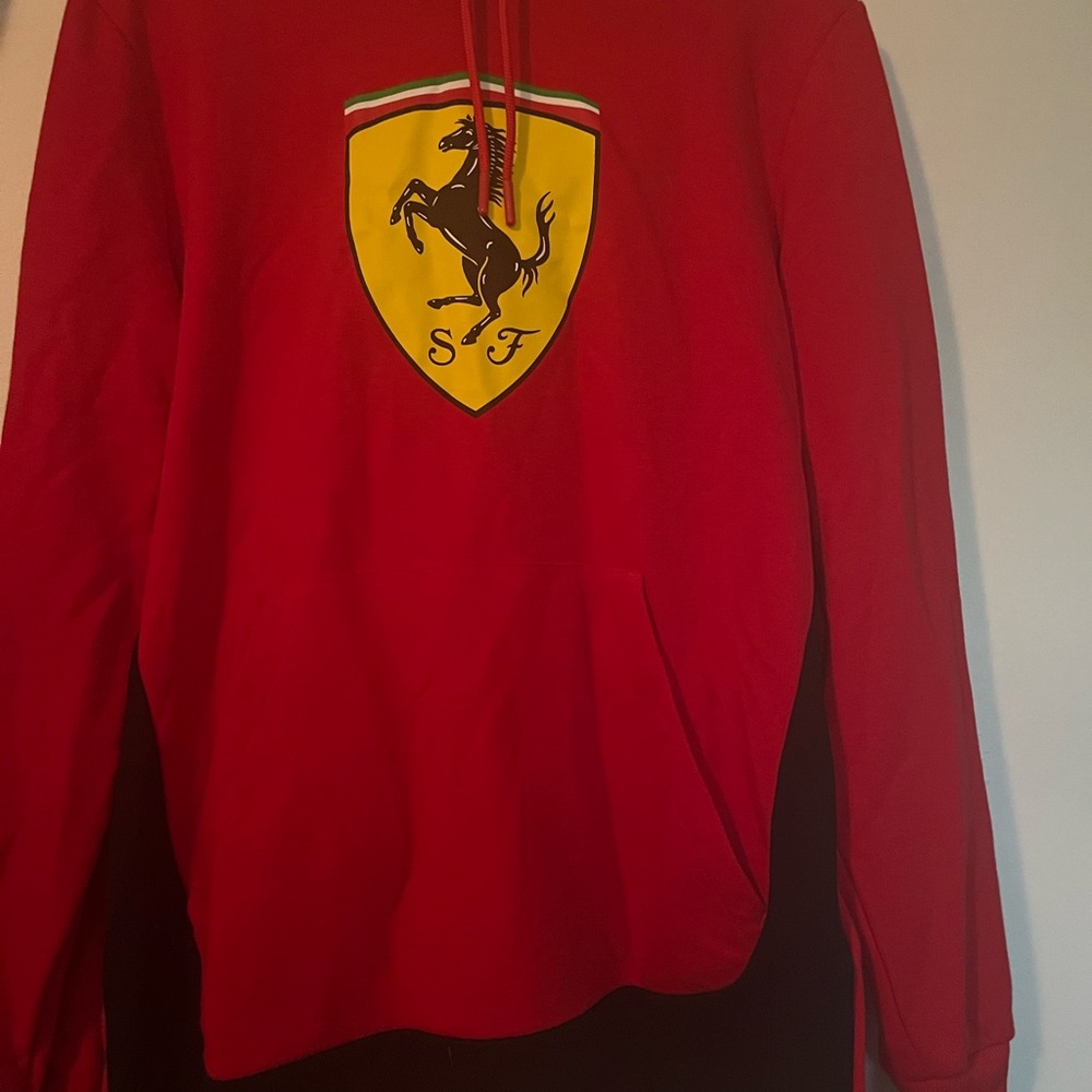Red puma Ferrari hoodie size M